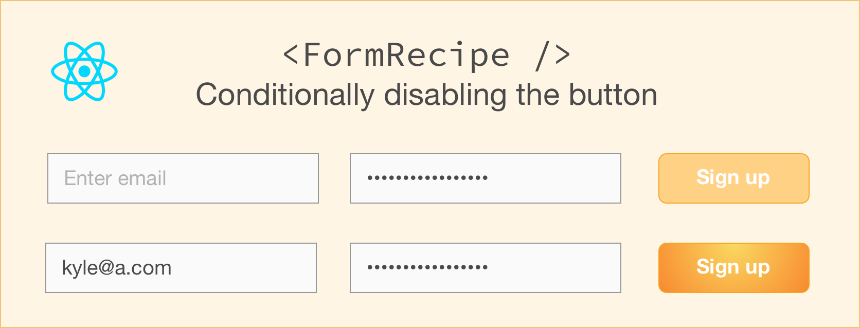 Cover image: Form recipe: Conditionally disabling the Submit button